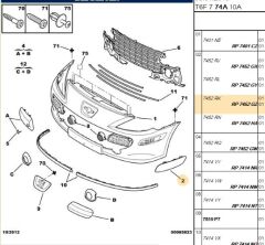 Ön Tampon Kuşağı Sag Bandı 307/ym Sıyah (7452.GZ)