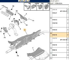 Alt Havalandırma Eksoz Isı Kalkan Sacı 407 607 C5 C6 (1723.T8)