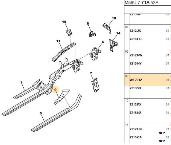Şasi Kapağı Sası Kapagı Sol Partner/berlıngo M59 (7212.W5)