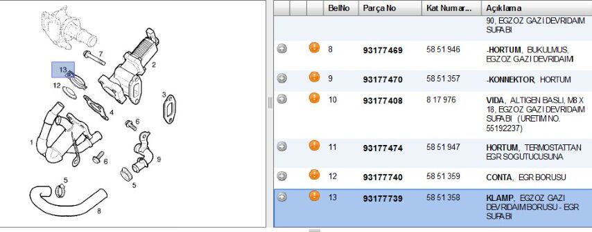 Conta Egr Kelepce Astra H (93177739)