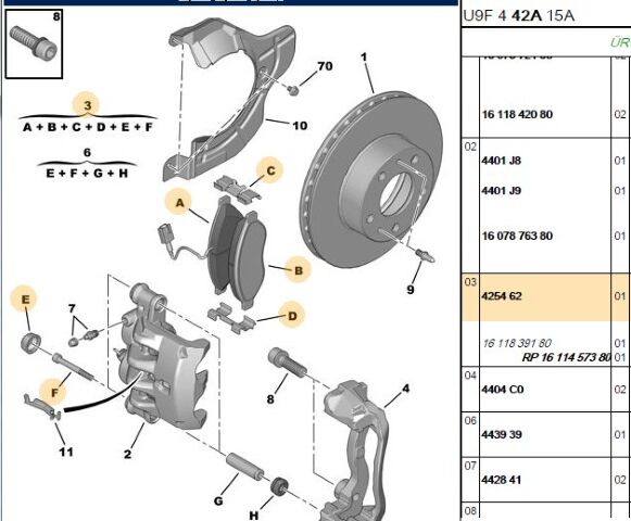 Ön Fren Balata Tk Balatası On (169mm) Boxer 3 2007 16q 4253 57 11- (4254.62) (,04 BALATA TAKIMI ,4253.57,1623842480)