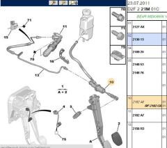 Debriyaj Pedal Üst Pompa Deb Merkezi 407 Dw10bted4 Fap Yok Ve Ml6c (2182.G5) (,02182.A5)