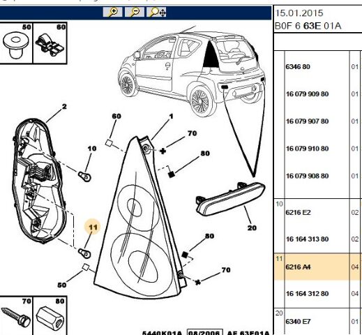 Ampul 21 W 12v (standar Erp No 1616431280 (eski 6372 11) (6216.A4) (,03556278,6216A4,6372.11)