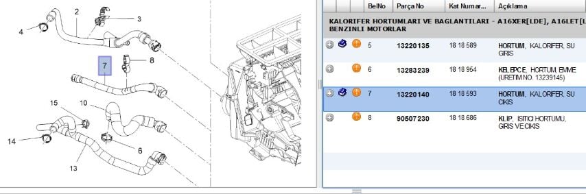 Tr5495742 Hortum Kal Cıkıs Insıgnıa Klıma Ve Sogutma Bılesenlerı (13220140)