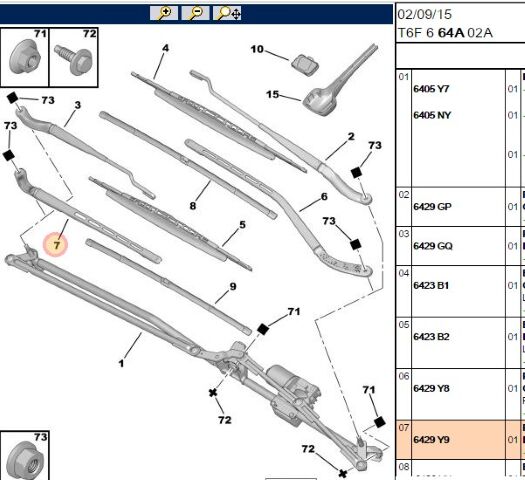 Cam Silecek Kolu Ön Sılecek Sag 307 (6429.Y9)