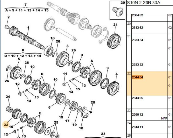 Vites Dişlisi 5 Vıtes Dıslısı 206 Ma 33 Diş (43x33) (2344.04)