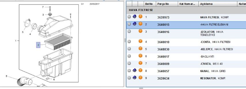 Hava Filitresi B12xe Cross Yeni No 9674725580 Filtre Elemanı (3640015) (,09674725580,FİLTRE ELEMANI )