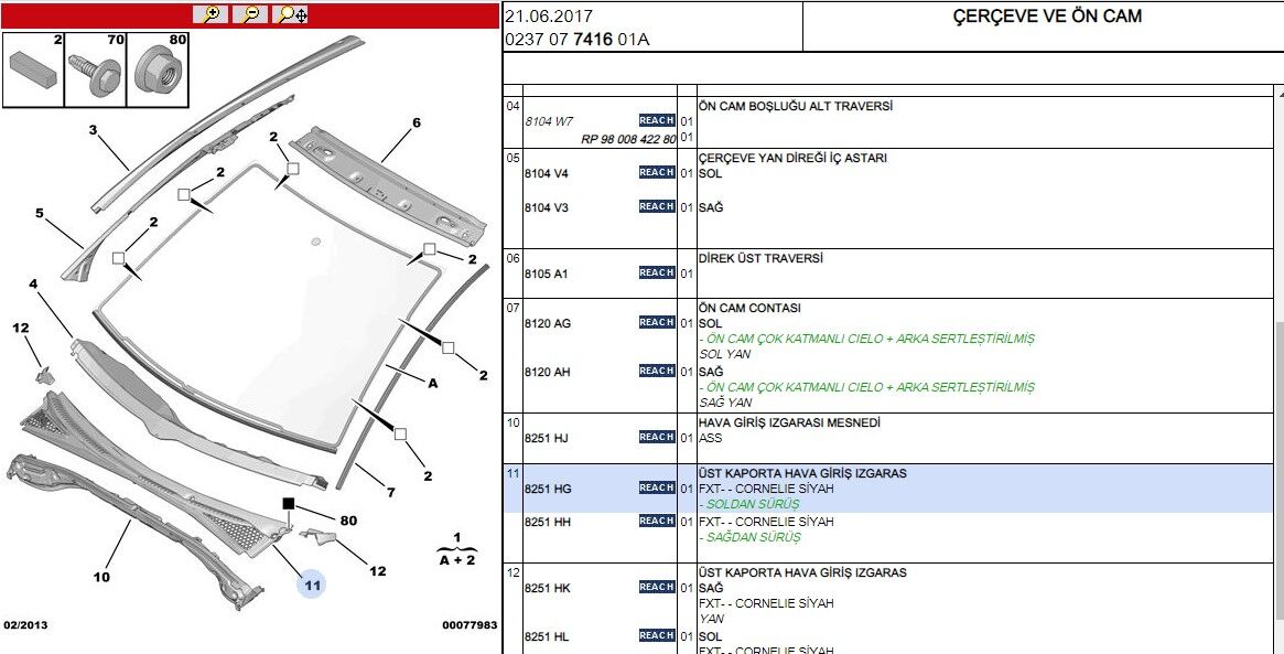 On Cam Alt Izgara C3 Iıı Ön (8251.HG)