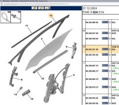 Psa Sol Ön Cam Çerçeve Oluğu