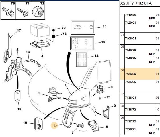 Ön Çamurluk İç Kaplaması Iç Boxer Em (7136.66)