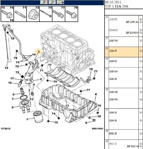 Yağ Filtre Tutucu Contası Yag Fıltre Ew10j4 307/407/607/806/807 Üretime Kapalıdır (eski No 1104 34) Mekanık Conta (1104.37) (,01104.34)