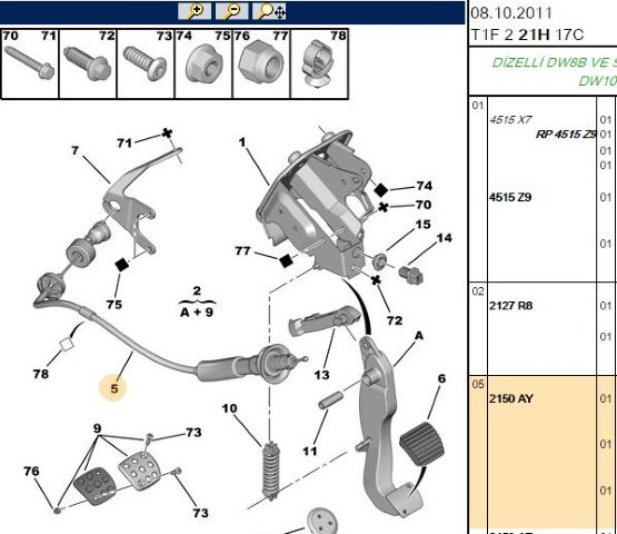Debriyaj Teli 206 (2150.AY)