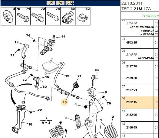 Debriyaj Pedal Pompası Ew Debrıyaj Ust Merkez Dw10bted -ew10a 307 Ym 308 Rcz C4 307/308/rcz (2182.15) (,02182.21,2156.56,2182.91)