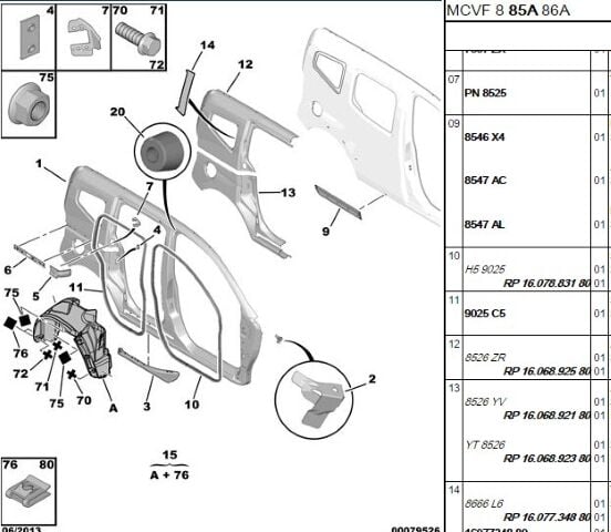 Sağ Ön Çamurluk Davlunbaz On Camurluk Sag 206 (t3e) (7136.JJ)