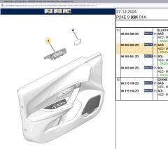 Psa Sağ Ön Kapı Cam Düğmesi Çerçevesi
