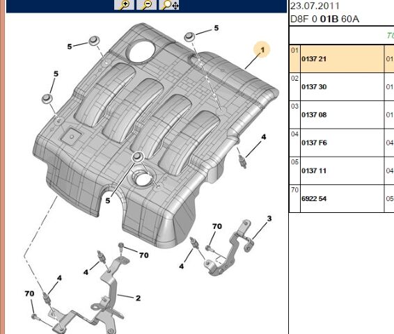 Motor Üst Bakaliti Ust Bakalıtı 406/607 Dw10td (0137.21) (,00137.06)