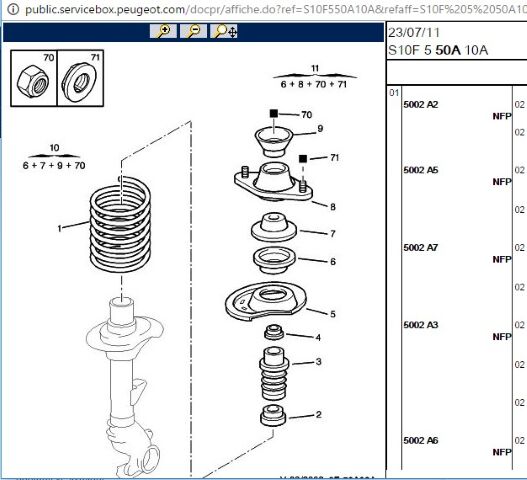 Sol Amortisör Üst Tablası (5038.F3) (,01607691280,SOL AMORTİSÖR ÜST TABLASI)