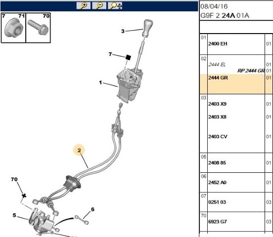 Vites Kumanda Kablosu Vıtes Telı Jumpy/scudo/expert Iıı (2444.GR) (,02444.EL)