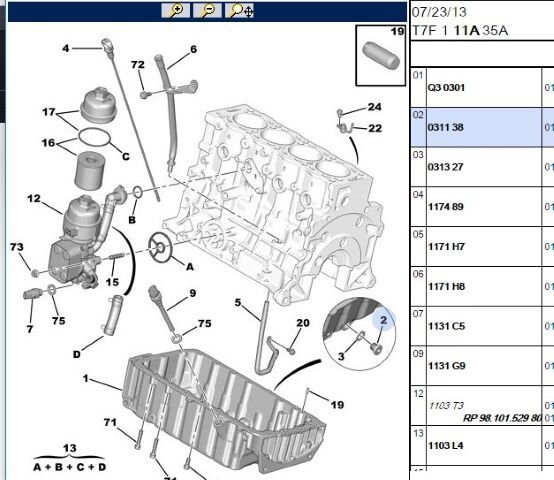 Yağ Tapası Kartel 307/308/406/508 Dw10bted (0311.38) (,00311.40,0311.28)