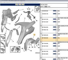 Psa Sol Arka Çamurluk Davlumbazı