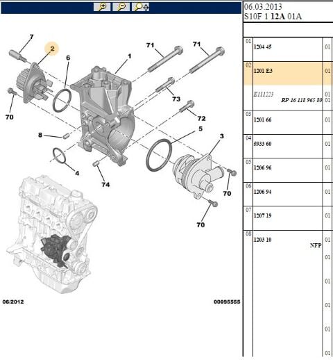 Devirdaim Devırdaım 20/dış 106/206/307 Tu3jp (erp 1637171580) Su Pompası (1201.E3) (,01207.23)