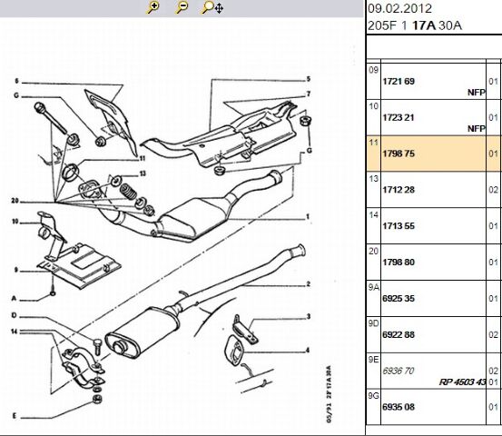 Egzos Saplama Eksoz Saplaması Boxer Dj5 (1798.75) (,01797.08,1712.61,1798.27)