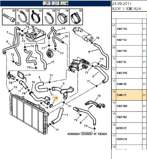Radyatör Hortum Ara Hazne Conta Dw10bted 307/308/406/407/508 (1340.71) (,01307.RS)