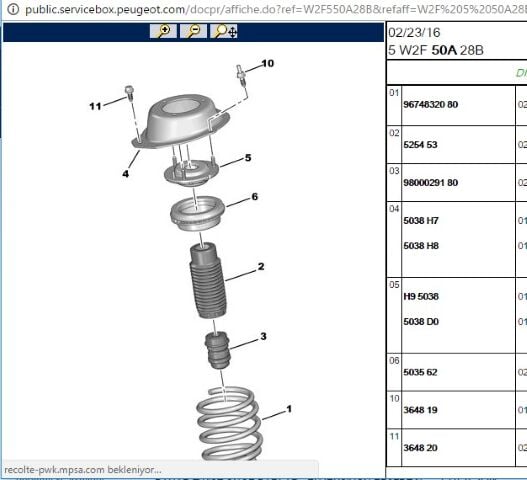 Sol Amortisör Tablası 508 (5038.H9)