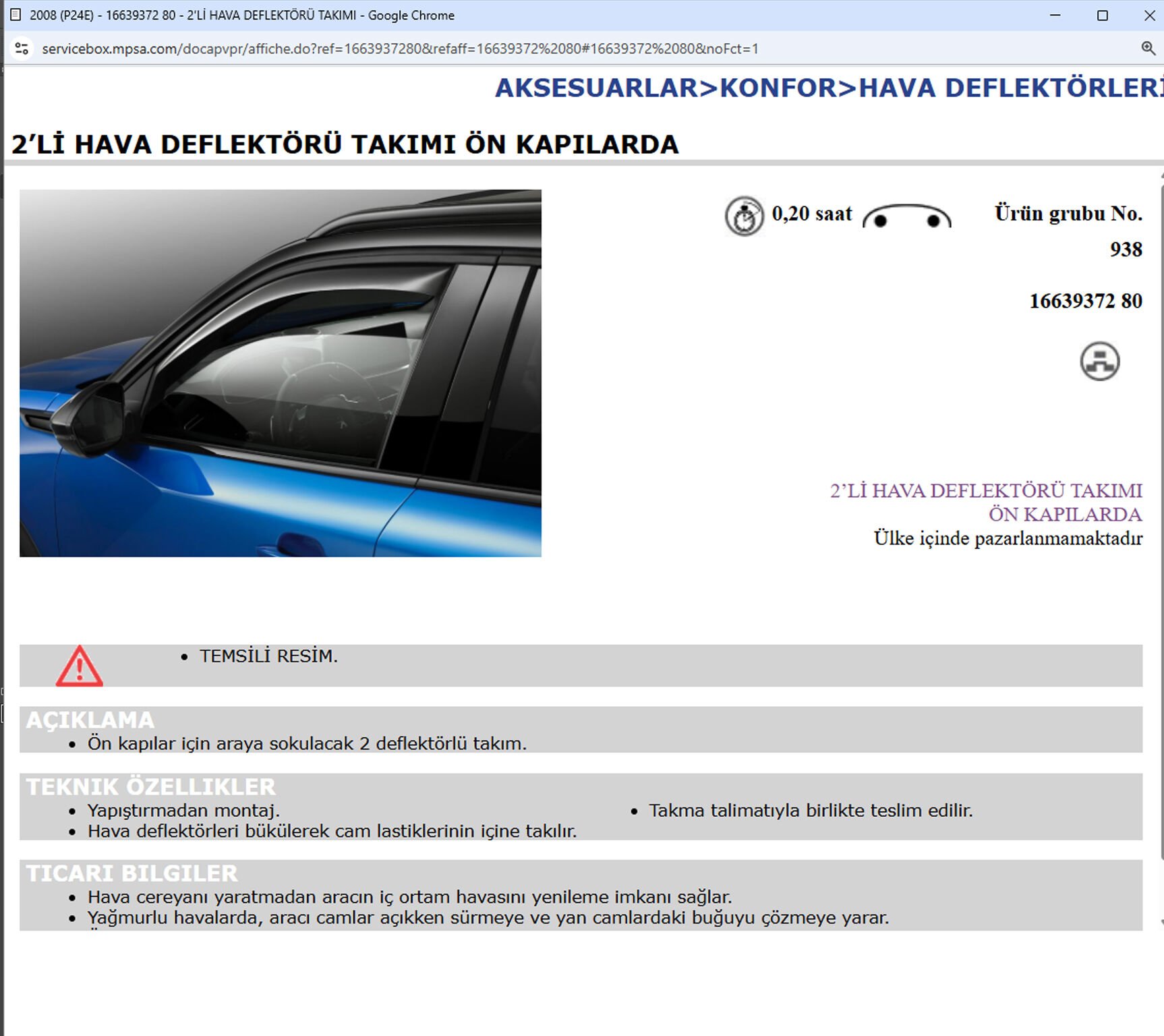 Psa Ön Cam Rüzgarlığı