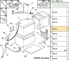 Akü Yan Bağlantı Ayağı Baglantı Ayagı 206/206 (5615.F3)