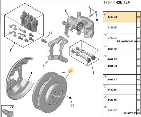 Arka Fren Disk Tk (takım) 407-508-607 (4249.C1) (,01618861880,4246.P9)