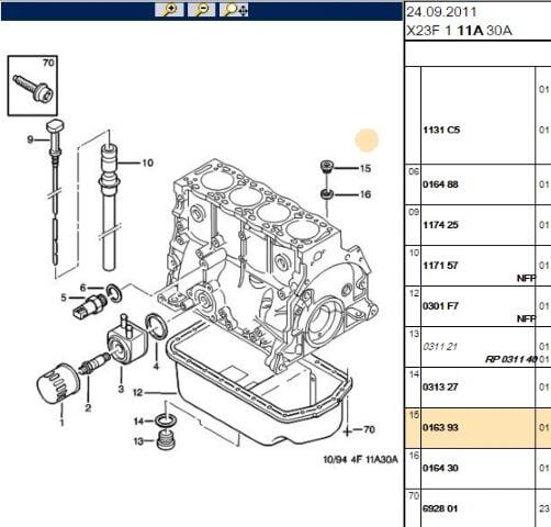 Buji Lastiği Karter Tapası 206-106 (5 Lik) (0163.93) (,00163.21,0167.16)