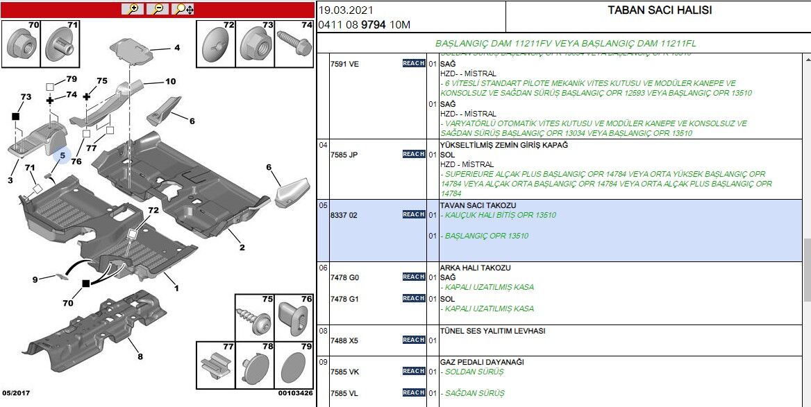 Tavan Takozu Takoz C4 Pc (os) (8337.02) (,0833702)