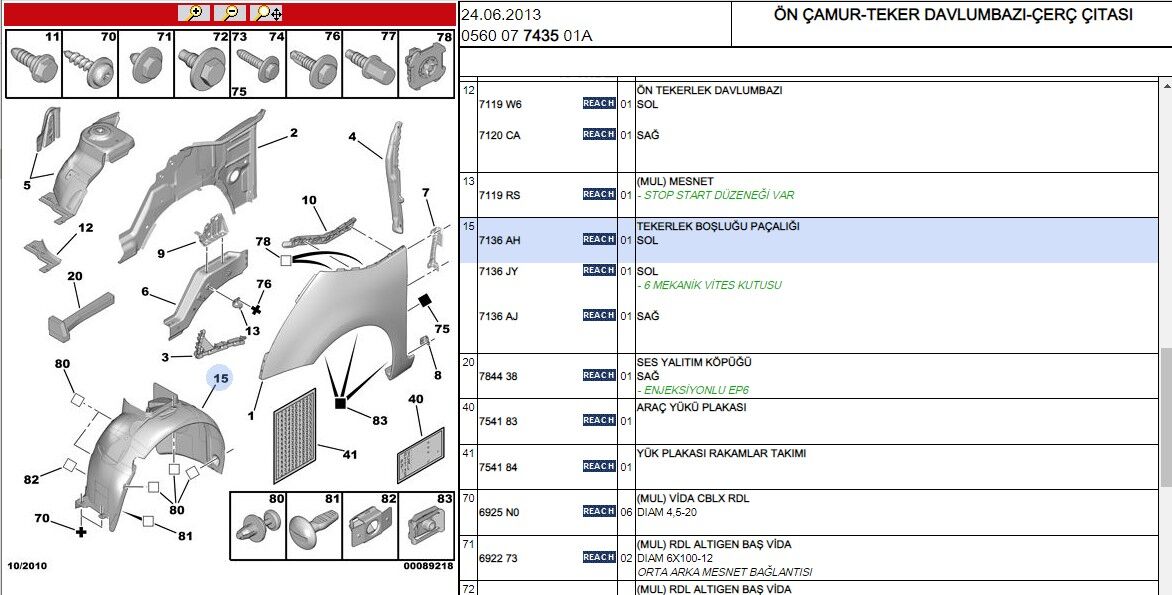 On Camurluk Davl Solc4 Pc Ön Çamurluk Sol (7136.AH)