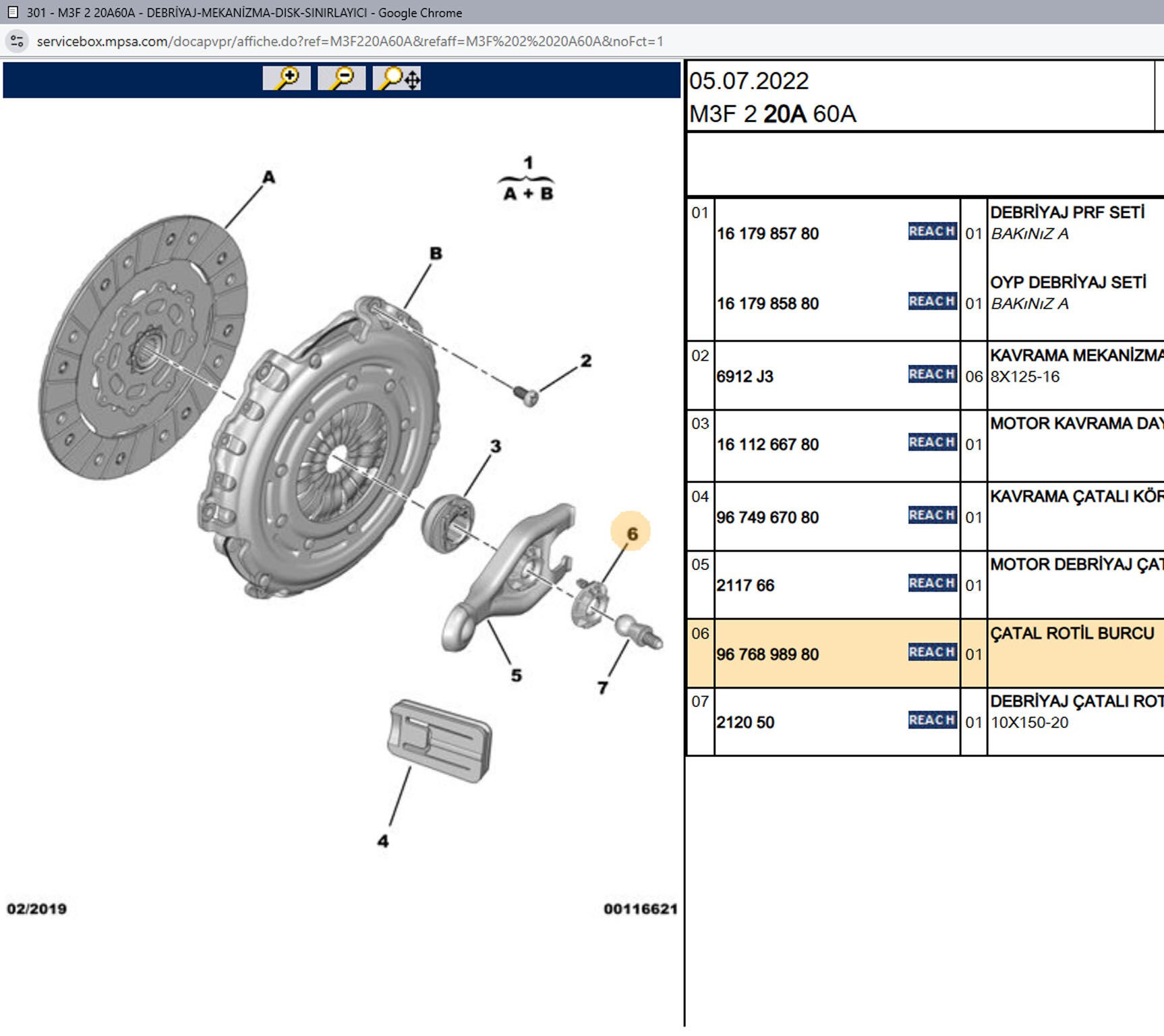 Psa Debriyaj Çatalı Göbeği 2117.66 3648952