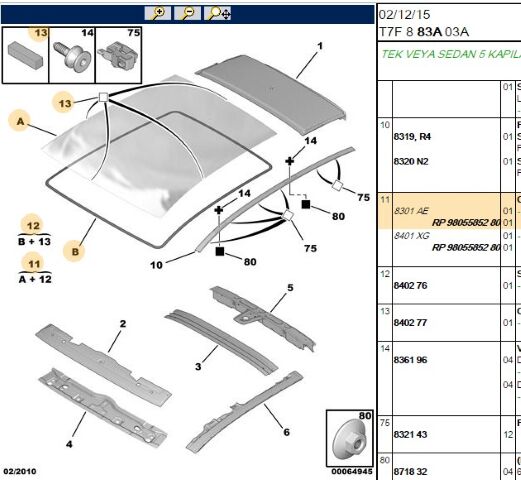 Tavan Camı 308 (8301.AE) (,09805585280,TAVAN CAMI )