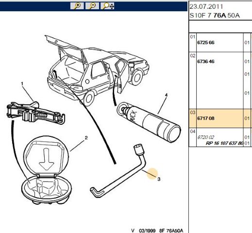 Bijon Anahtarı Bıjon 206 (6717.08) (,06725.A3)