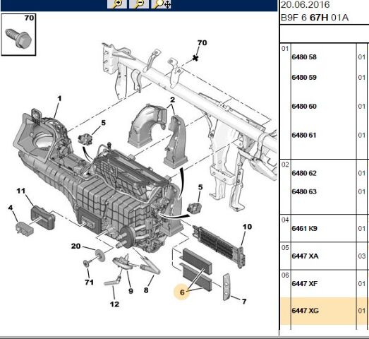 Psa Kalorifer Polen Filtresi 6479.93 1609998880 9807746480 3638979 9801448180