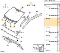 Ön Cam Sensörlü 307 Dizel (8116.JJ) (,08116.V3,8116.Z9)