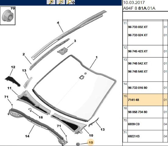 Ön Cam Izgara Tahliye Hor (7141.48)