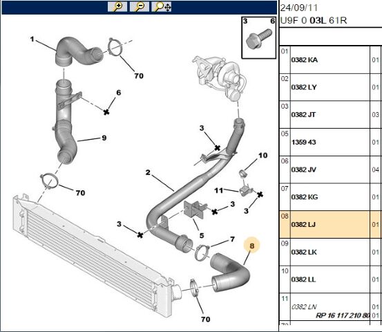 Turbo Hava Hortumu Boxerııı Borulama (0382.LJ)