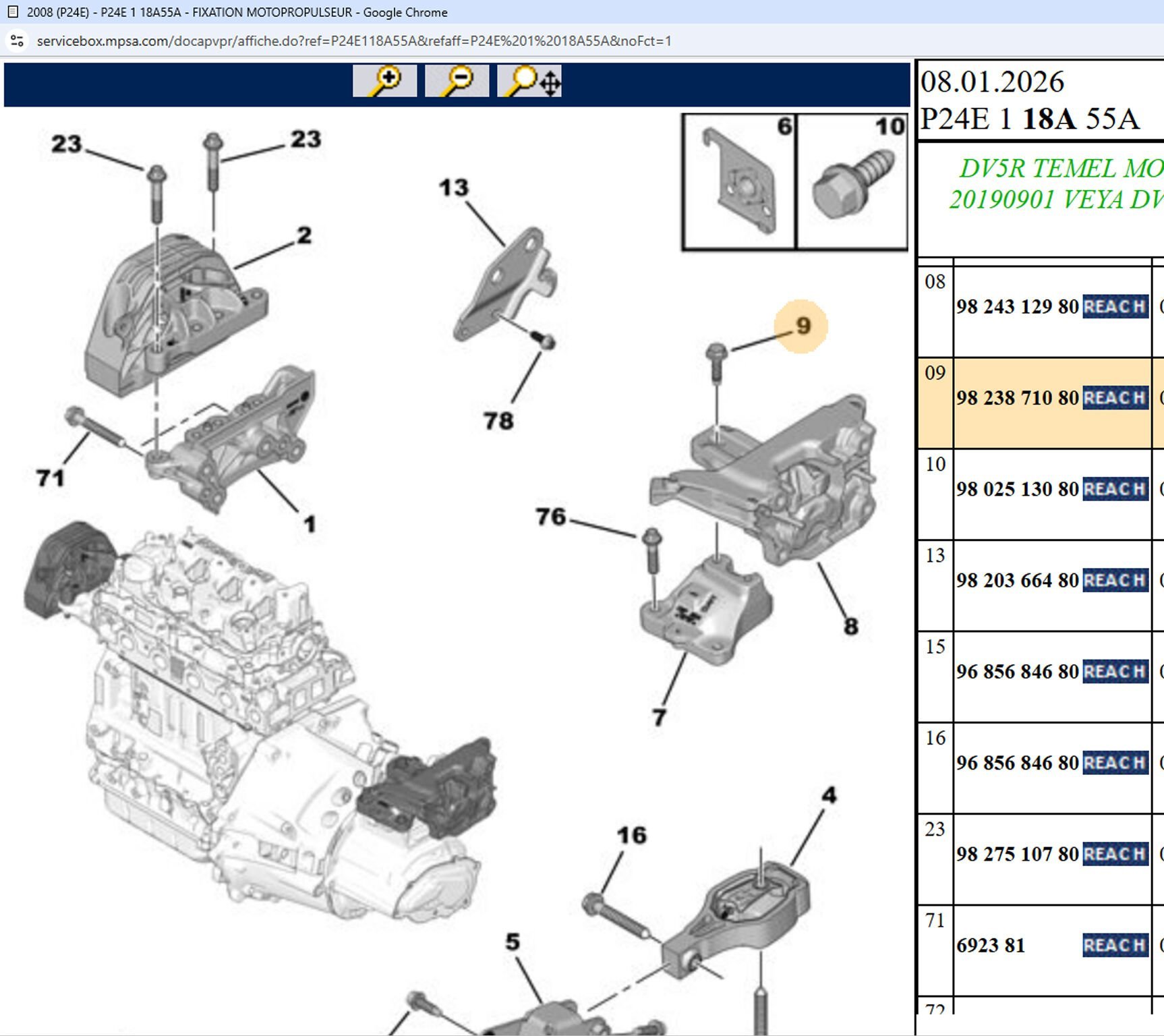 Psa Motor Kulak Vidası