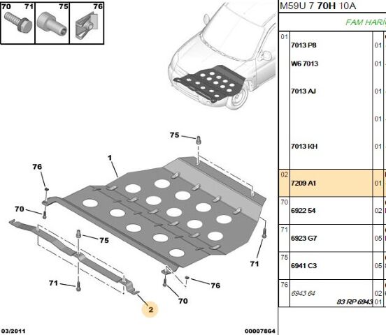 Karter Muhafaza Ön Sacı Partner/berlıngo M59 (7209.A1)