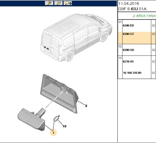 Plaka Lambası Partner Tepe (6340.G7) (,03549502,6340G7)
