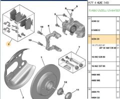 Arka Fren Balatası (87mm) 207 Dw6 Ep6 10- (4254.20)