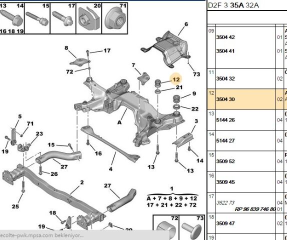 Motor Travers Burcu 407/508 (3504.30)