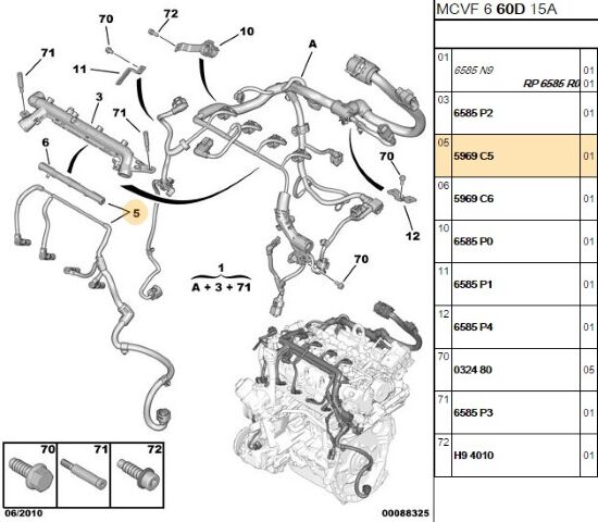 Isıtma Buji Kablosu 1 3 (ö S ) Yn 1628928380 (5969.C5) (,0BUJİ KABLOSU )