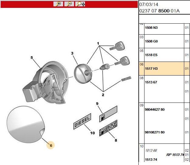 Depo Dıs Kapak C3 Iıı Dış (1517.H3)