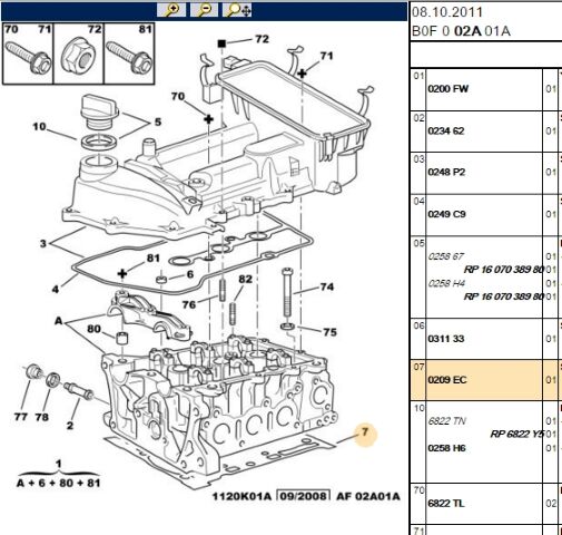 Silindir Kapak Contası 1 Contasi 107 Sılındır Kapagı (0209.EC)