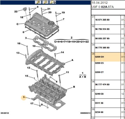 Silindir Kapak Contası Sılındır 2 Puma (1 10 Mm) Boxer Iıı 1 Mm Tır (0209.EH)